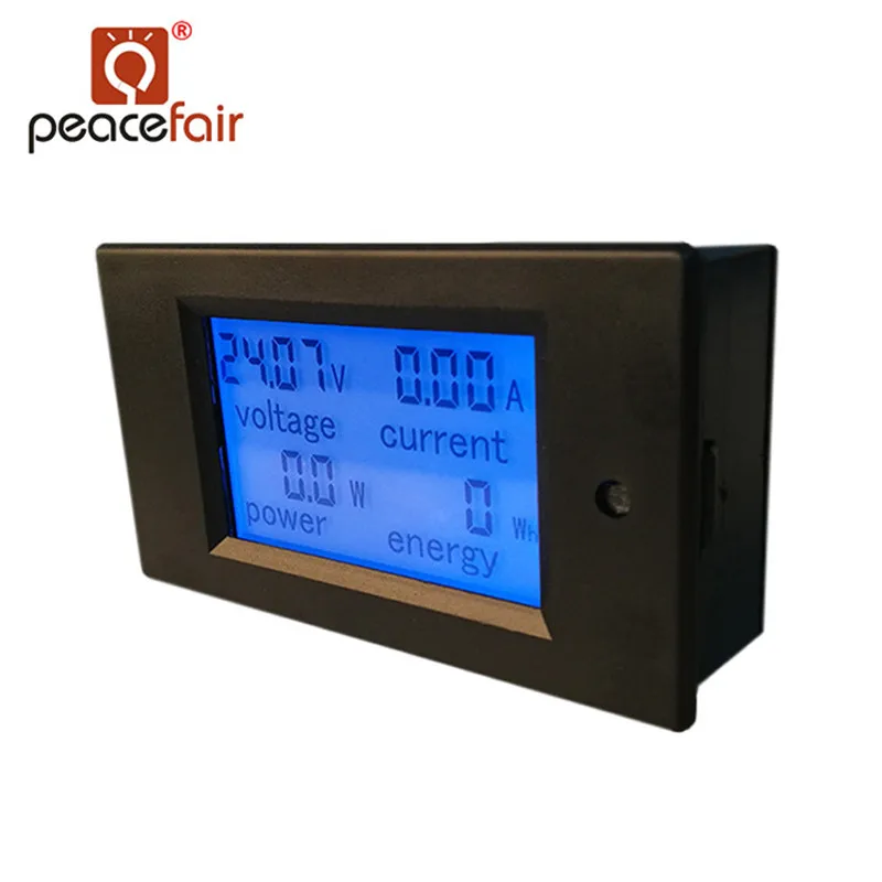 

DC Digital Panel Voltmeter Ampere Meter 6.5-100V 100A 4 IN1 LCD Power Energy Current Meter With 100A Shunt