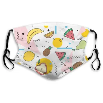 

Various Fruits Protective Mask with Gasket Disposable Water Repellent Multilayer Filter Adult Sunscreen Large Mask S