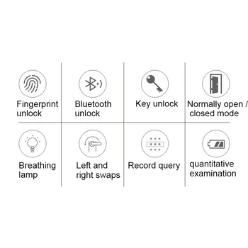 

Home Smart Electronic Fingerprint Door Lock Bluetooth Key Unlock Record Query Magnetic Battery Cover