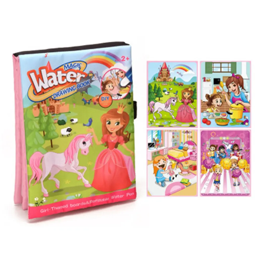 

Baby Drawing Toys Cloth Book Magic Water Painting Canvas Book Scrawling Toy with Animal Pattern gift Early Educational toys