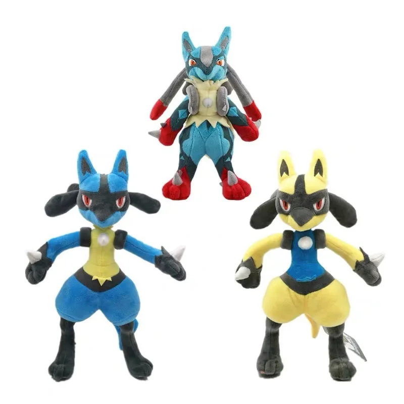 Плюшевая игрушка Зверюшка Pokemon 3 вида гетерохромия люкарио риолу эволюционная