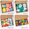Wooden Colored Stone Creative Rainbow Building Blocks Nordic Style Blocks Wood Rainbow Stacker Kids Montessori Educational Toys 1
