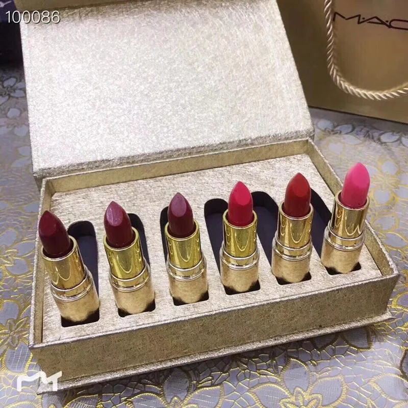 

maquillaje Maces makeup 6 Different Colors Lipstick Set Matte Lipstick Sexy Miss Rose Long-lasting Pencil Lip Stick Cosmetic