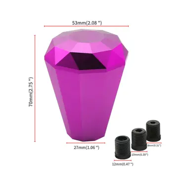 

Universal Shift Knob Aluminium Diamond Shift Knob Manual Reliable Duable