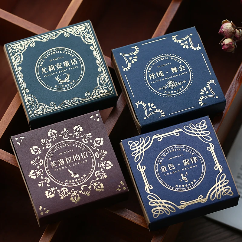 60 шт./компл. Творческий Винтаж старый объект для записи Бумага наклейки украшения