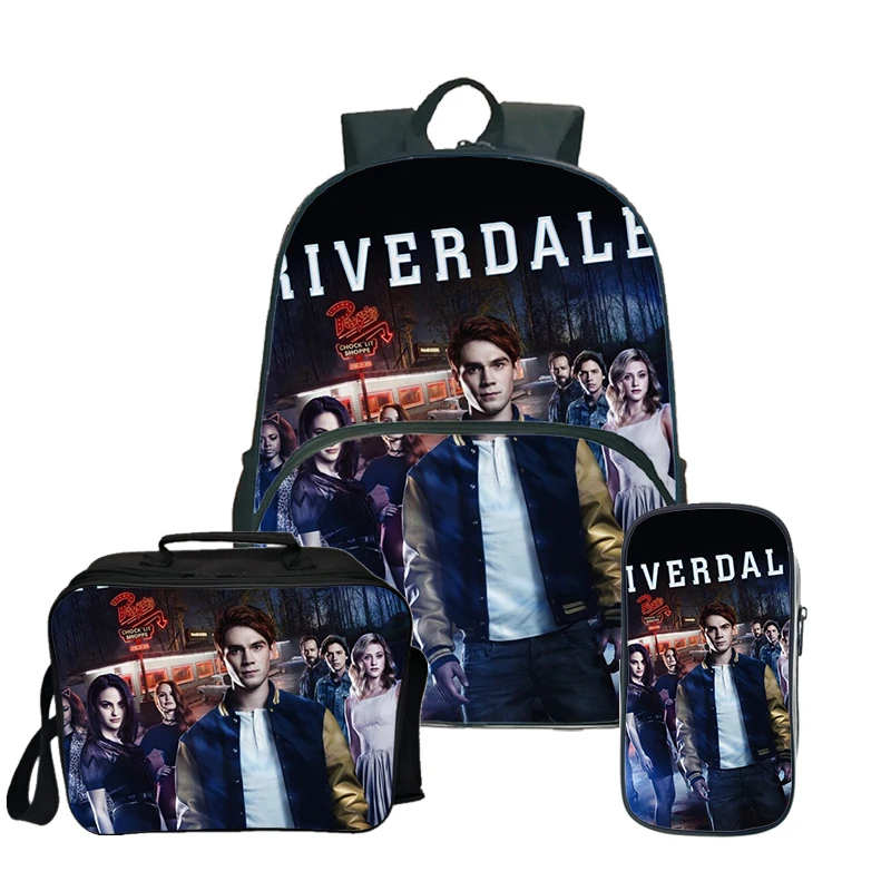 Mochila ривердейл южной стороне рюкзак Пенал школьный сумки для девочек-подростков; для мальчиков и девочек, рюкзак для ланча 3 шт./компл. рюкзак для путешествий - Цвет: 31