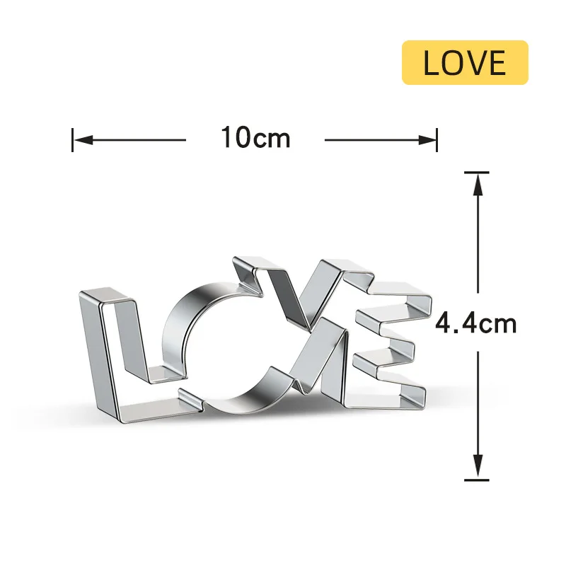 LOVE puzzle печенья резак Кондитерская форма для украшения инструменты торта помадки
