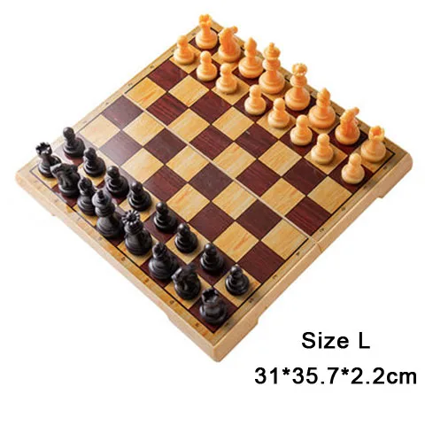 Новинка, портативные шахматы для путешествий, пластиковый Шахматный набор, магнитные шахматные фигуры, складная шахматная доска в подарок, игрушка I66 - Цвет: Yellow 3 Size L
