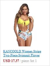 KANCOOLD 2019 Women Causal Swimsuit Sexy One-Piece High Waist Striped Bathing Suit For Women Swimsuit Beachwear Bathing Suit 12