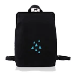 TANTO store YIZI художественный маленький свежий рот золотая вышивка холст рюкзаки женский стиль горячая распродажа - Цвет: Черный