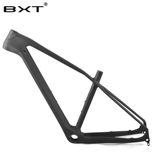 BXT Carbon Fiber Mountain Bike Frame 27.5er Chinese Carbon mtb Bicycle Frame T800 Carbon Frame BSA/PF30 MTB Bicycle Frame - Цвет: no logo black