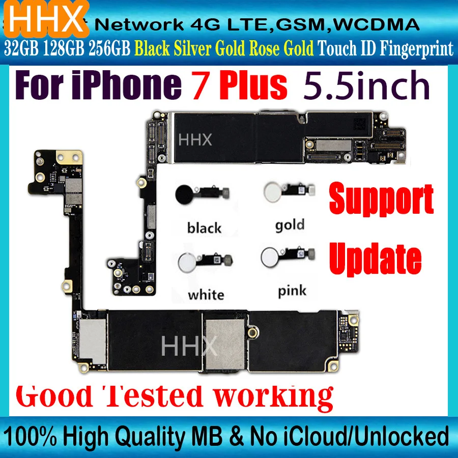 Материнская плата для iPhone 7 Plus с распознаванием отпечатков пальцев 100%