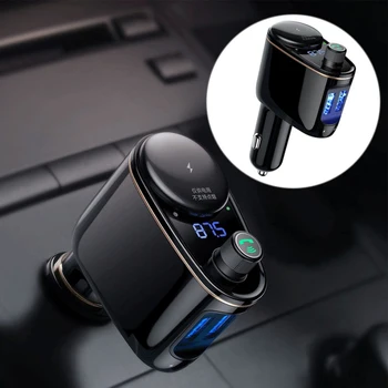 

Car Wireless Bluetooth V4.2 FM Transmitter MP3 Player 3.4A Dual USB Car Charger VDX99