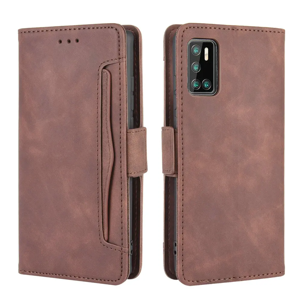 Funda De Teléfono De Cuero A Prueba De Golpes Con Ranura Para Tarjeta