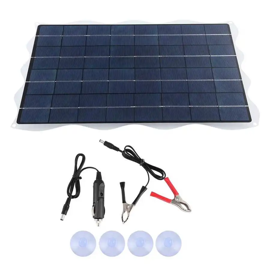 Painel de Energia Carregador de Bateria com Suporte para Viagens ao ar Solares para o Telefone Móvel e Luz Solar Livre Acampamento Piquenique Células 20w 18v de bateria com suporte para viagens ao