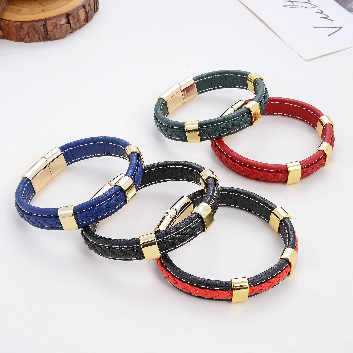 Bracelet Jewelry Classic Braided Leather Bracelet For Women Zinc Alloy Metal Mens Jewelry Bracelets Femme Accessories