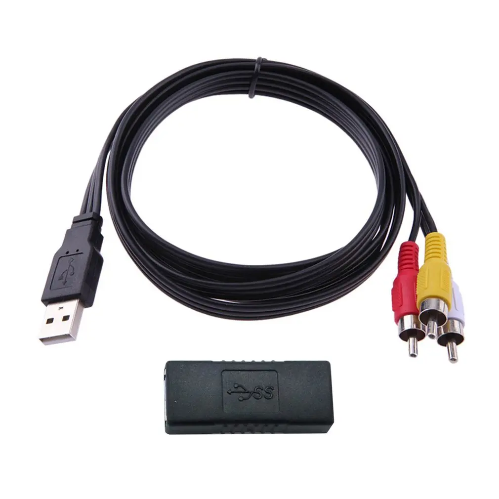 Exquisitely Designed Durable HDE 3 RCA to USB Audio/Video A/V Camcorder Adapter Cable for TV/Mac/PC + USB