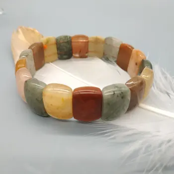 

Natural Colorful Phantom Quartz Crystal Round Beads Bracelet Stupa Bracelet