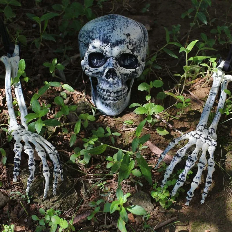 Halloween Decorations Skeleton Set Realistic Looking Stakes For Best Yard Outdoor Graveyard | Дом и сад