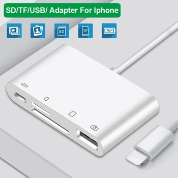 

3.0 USB Camera Reader For Iphone IOS For lightning To Micro SD TF Card Reader For Iphone OTG SD Card Reader With Charger Port