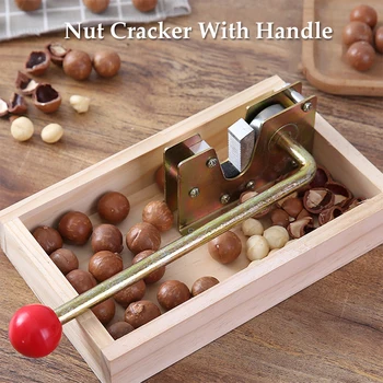 

With Handle Non Slip Durable Rustproof Tongs Kitchen Nut Cracker Walnut Tool Portable Peeling Machine Macadamia Opener Sheller