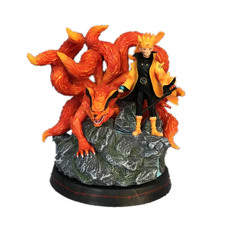 Аниме Наруто Kurama Rikudousennin Modo Uzumaki Наруто 25 см ПВХ фигурка Коллекция Модель игрушки Настольный Декор X3829 - Цвет: Многоцветный