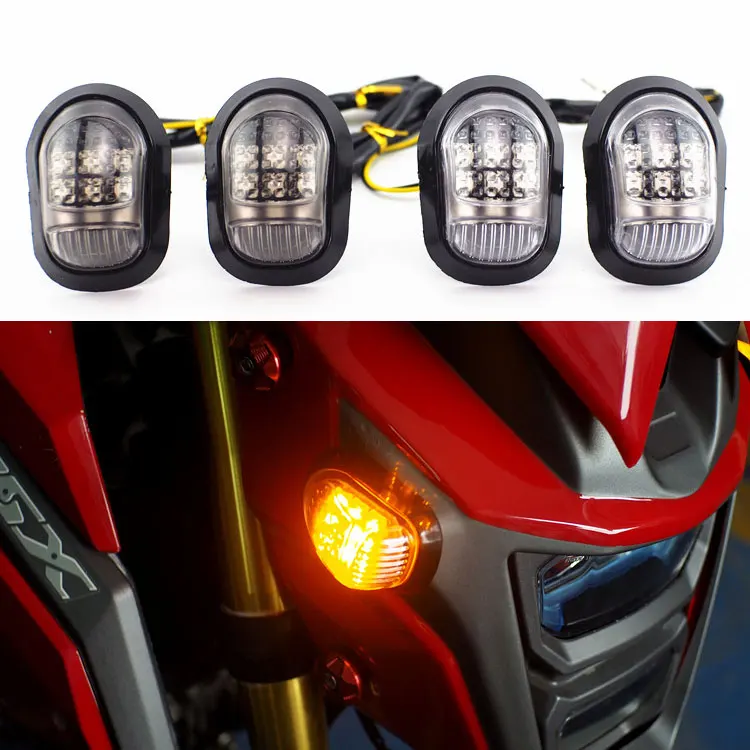 

12V motorcycle indicator flasher 9 LED motorcycle a pair of piranha flash turn signal lamp MK-165