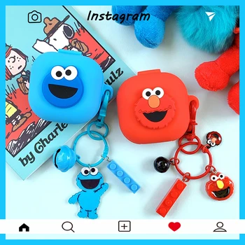

cartoon For Samsung Galaxy Buds Live Case Keyring Earphone Case for Galaxy Buds Live Cover Non-slip Silicone Case