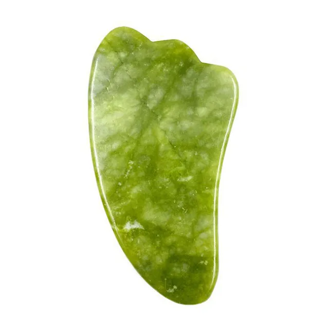 Green Natural Jade Guasha Scrapping Plate Gua Sha Massager Face Meridian Scrapping Plate Piece Massage Tools