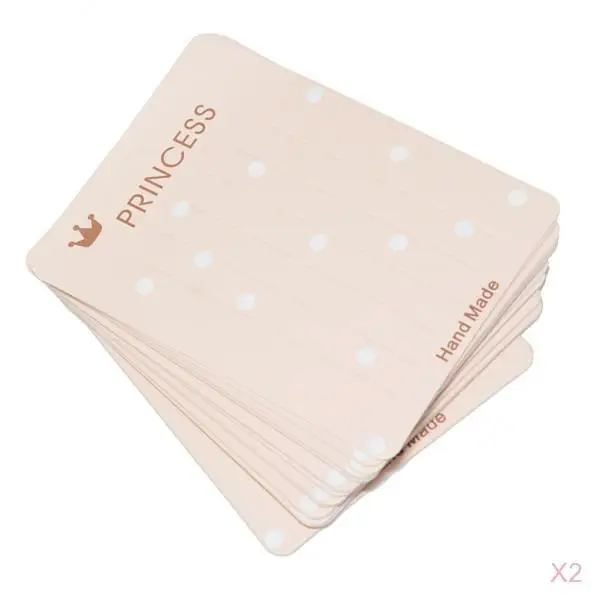 Pack of 40 Display Cards Paper Cardboard Blank for Jewelry Display, Hair Bow,