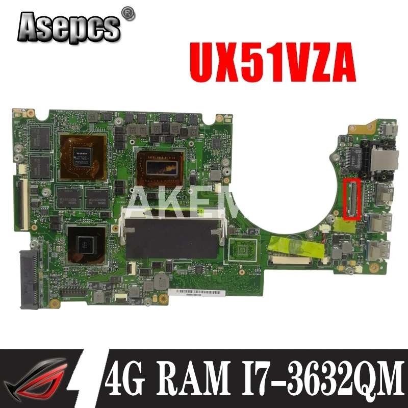 UX51VZA материнская плата для Asus U500V U500VZ UX51VZ ноутбука 90R-NWOMB1H00Y 4G/I7-3632QM (V2G) | Компьютеры