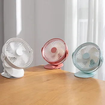 

Vococal USB Fan Portable Speed Angle Adjustable Clip-on Table Desktop Electric Cooling Fan with Night Light for Home Office