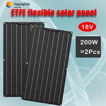 

ETFE flexible solar module 18V 2pcs 100W Factory directly sale thin film solar panel