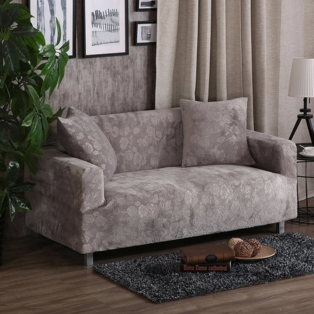 

Couch Cover Solid Color Slipcover Velvet Elastic Sofa Slipcover Slip-resistant Sofa Cover Sofa Protector for Living Room decor