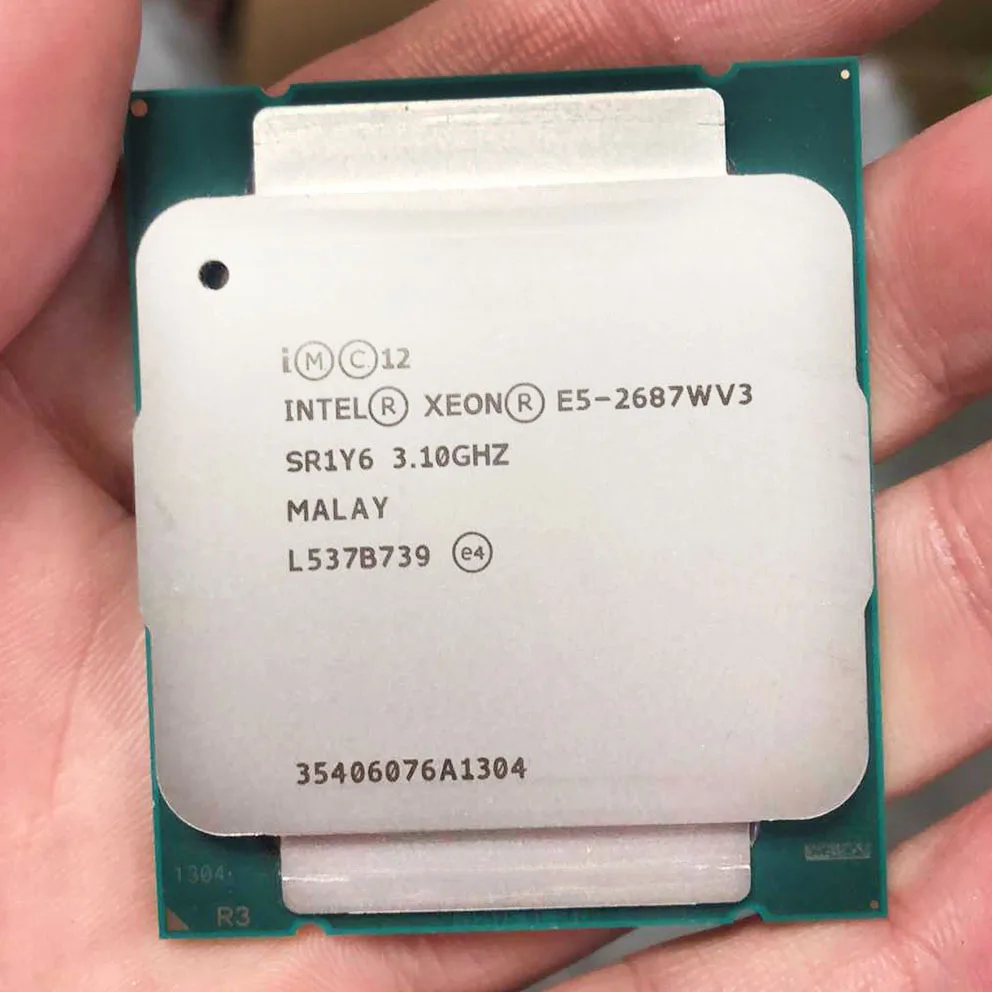 Серверный процессор intel Xeon E5 2687 Вт V3 3 10 ГГц 8 ядер LGA 2011 ЦП подходит для материнской