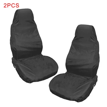 

2pcs Car Easy Clean Universal Black Anti Scratch Polyester Waterproof Interior Dust Resistant Front Seat Cover