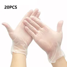 

20pcs Disposable Nitrile Latex Glove Transparent Household Mitten Waterproof High Elastic Safety Work Gloves Home Kitchen Tool