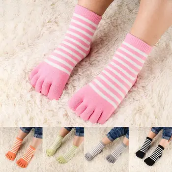 

Children Cotton Striped 5-toe Socks Casual Boy Girl Kids Mid Tube Split Toe Sock