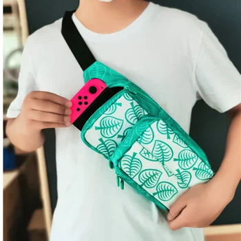 

Sling Travel Bag Single shoulder Portable Mini Zipper Chest Case Game Bags for Nintend Switch NS & Switch Lite Animal Crossing