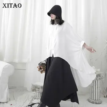 

XITAO Loose Plus Size Womens Tops and Blouses Fashion Bat Sleeves Irregular Wild Shirt Personality Minority Streetwear DMY4496