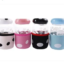 Творческий милый гриб Стекло девушка мультфильм Корейский путешествия чашка Студенческая детская портативная маленькая термостойкая чашка