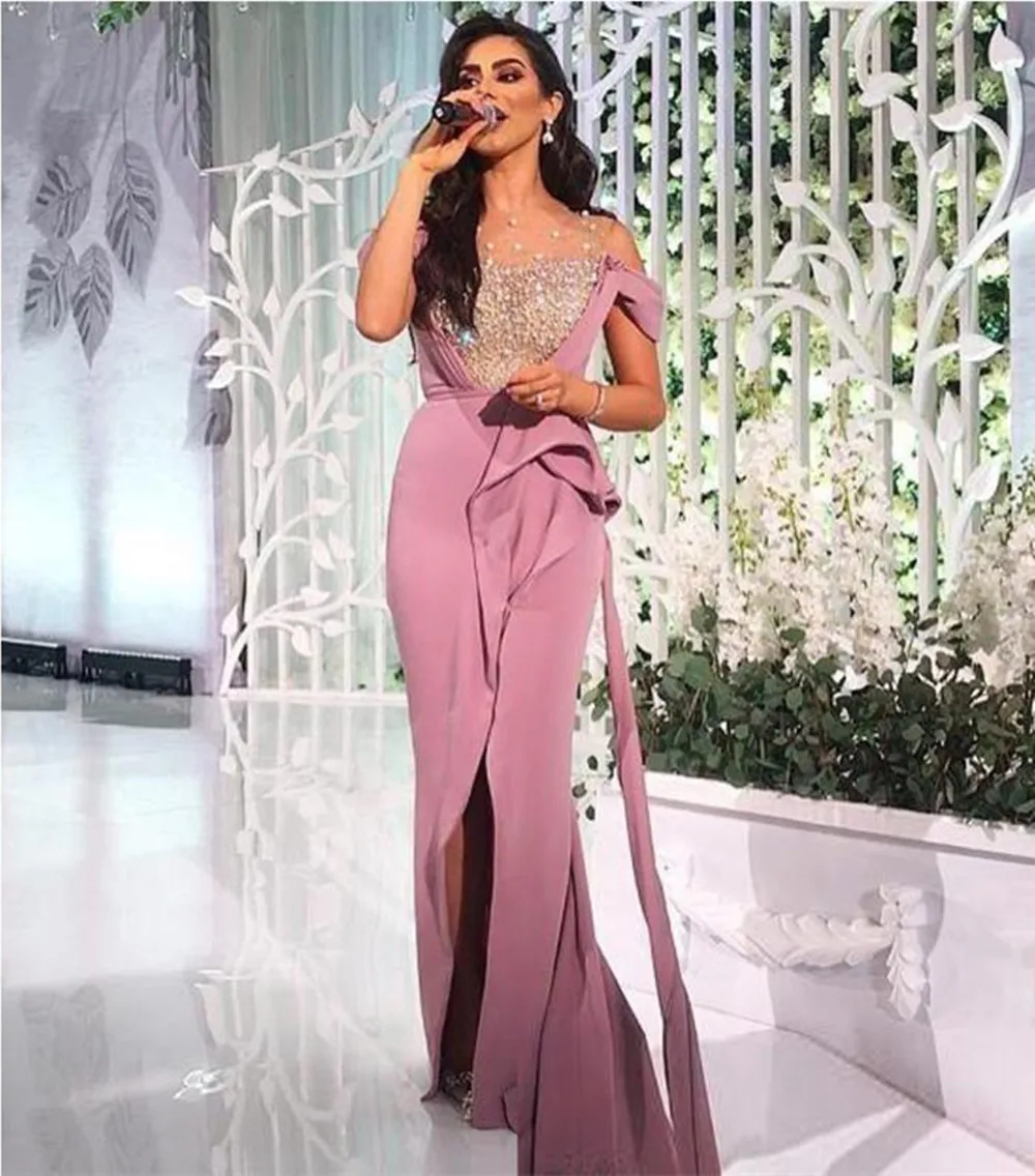 2020-prom-dresses-middle-east-pearls-beaded-sheer-neckline-with-blush-pink-split-evening-gowns-with-side-sash-train