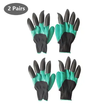 

2 Pairs Gardening Gloves with Claws Puncture Resistant, Waterproof Safe Garden Gloves for Digging, Pruning & Planting