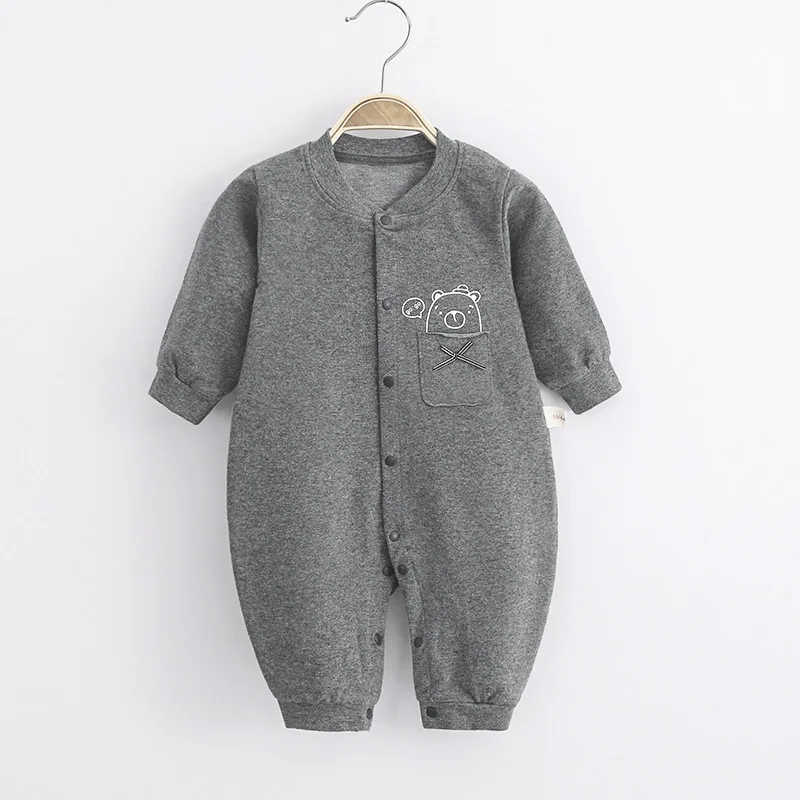 

Infant Jumpsuit Spring And Autumn Soft Wool Cotton Romper 3-24 Month Primary BOY'S Female Baby Crawling Clothes Baby Autumn Clot