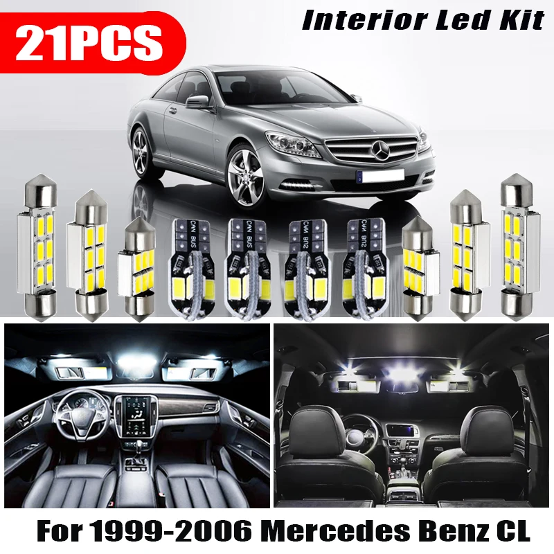 Светодиодный светильник для салона автомобиля белая лампа 21 шт. Mercedes Benz CL Class