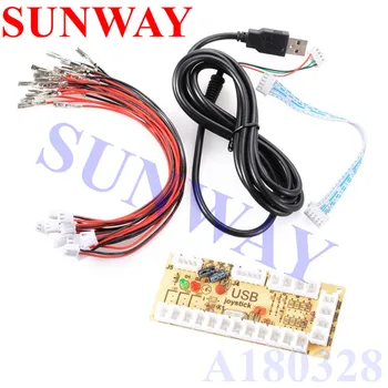 

2PCS/Lot Zero Delay Arcade USB Encoder PC to Joystick Arcade Rocker Circuit Board Control Panel For MAME 2pin + DIY Push Buttons