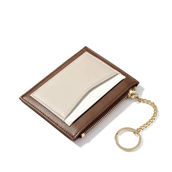 

Women Coin Purse Fashion Chain Key Multi-card Zipper Card Bag Multi-function Mini Wallet For Girls Card Holder Pu Leather LSH746