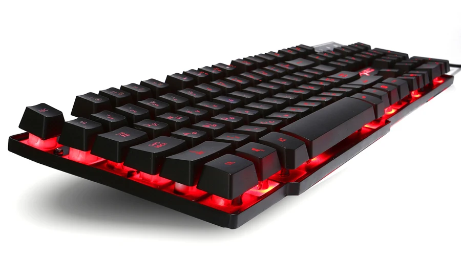 Русская клавиатура Проводная клавиатура игровая Подсветка RGB RU+ EN клавиатуры геймерская клавиатура Механическая на ощупь для ПК компьютера