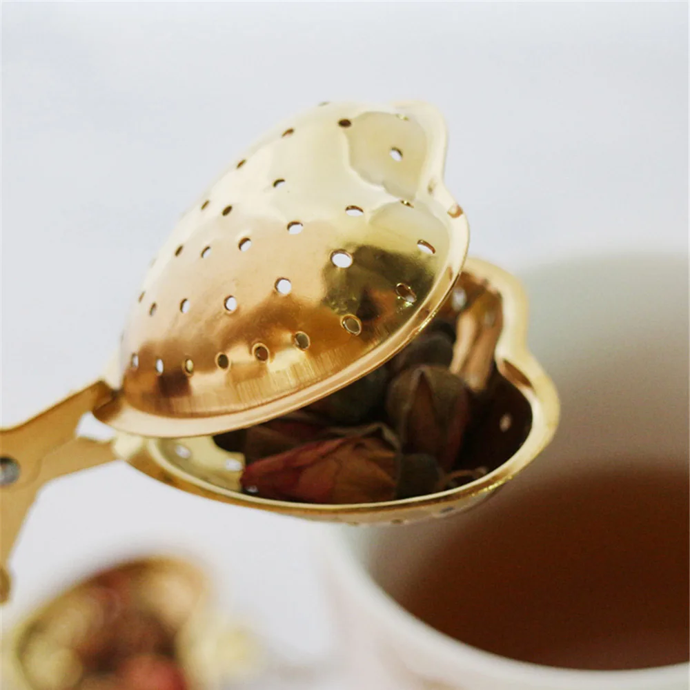 Чайный заварочный многоразовый металлический корпус из нержавеющей стали с узором в виде сердца и звезды, чайный сито для муки, гаджет, кофейный фильтр, диффузор, чайная посуда