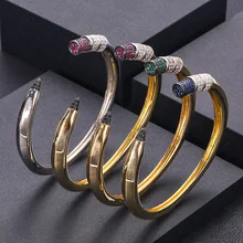 AccKing роскошный дизайн ручки браслет кубический циркон CZ винтажные богемные браслеты-манжеты для женщин ювелирные изделия